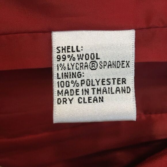 TALBOTS WOOL BLAZER IN RED. MADE IN ITALY - Picture 7 of 7